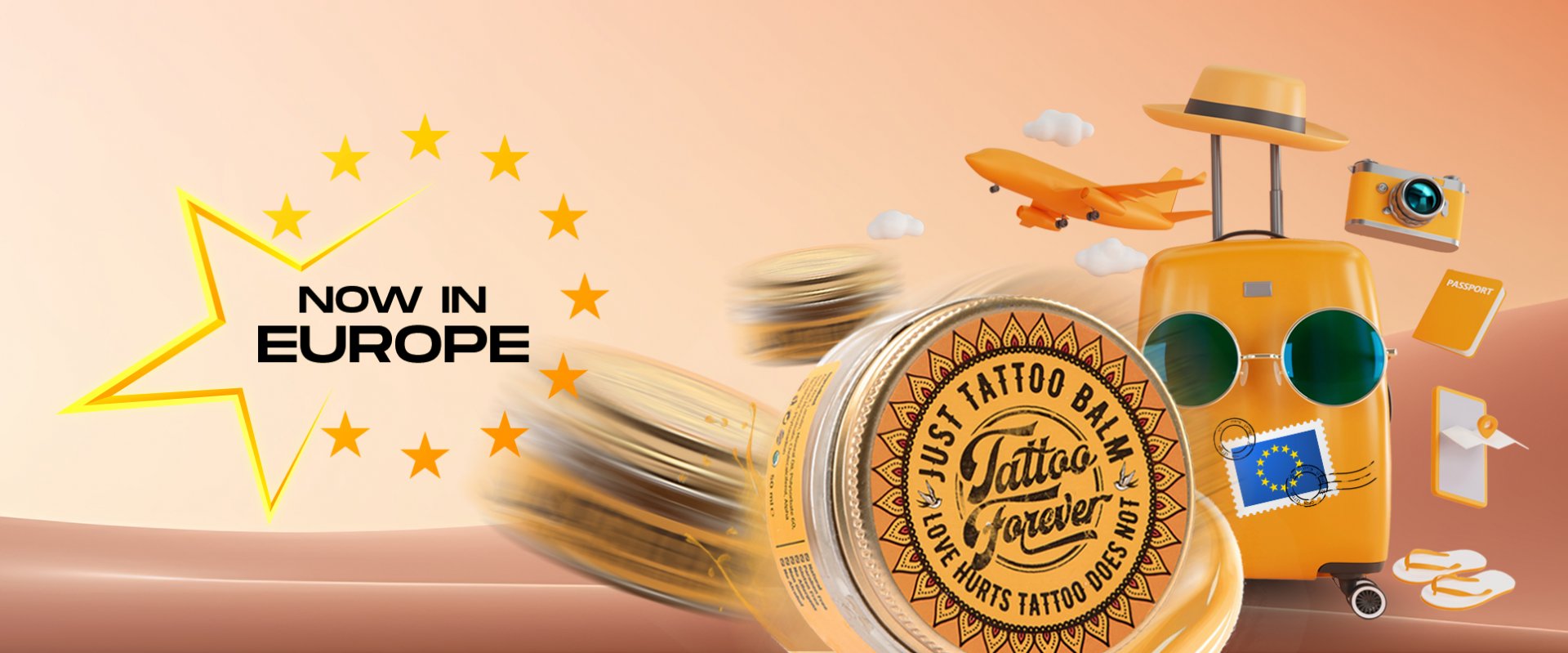 Just Tattoo Balm in Europe